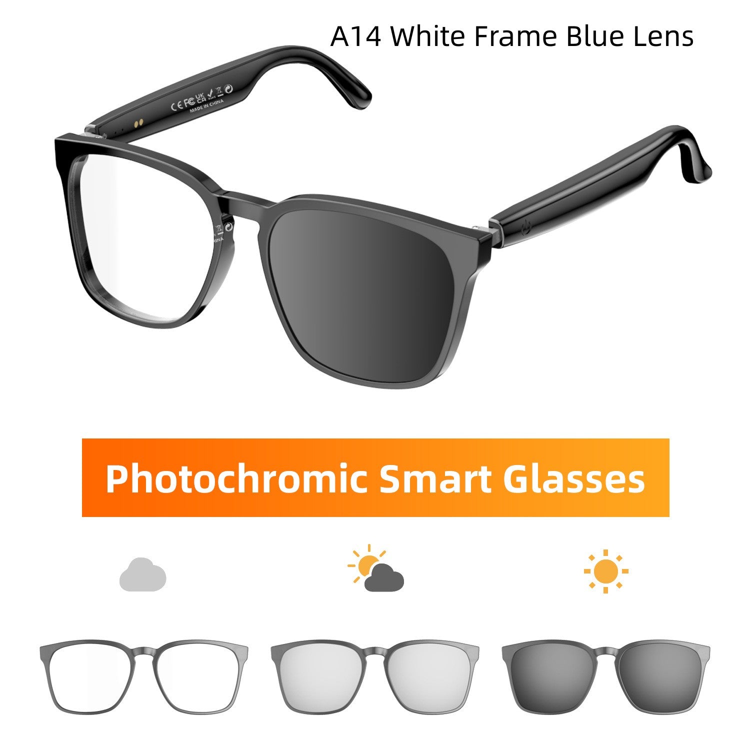 Ai Translation Smart Glasses Photochromic Bluetooth Wireless